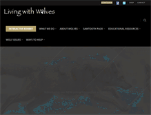 Tablet Screenshot of livingwithwolves.org